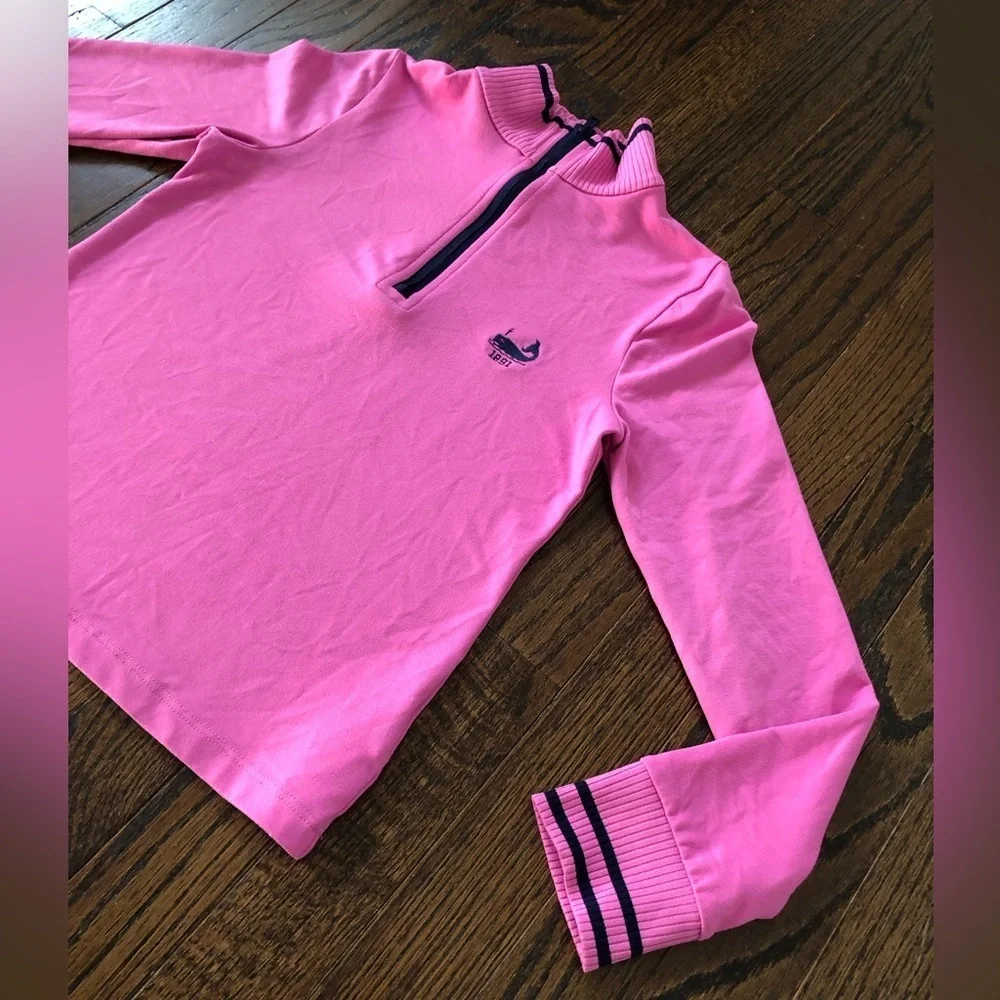 Polo Ralph Lauren Girls S (7Y) Hot Pink 1/4 Zip Active Track Jacket - EUC! - Picture 2 of 10